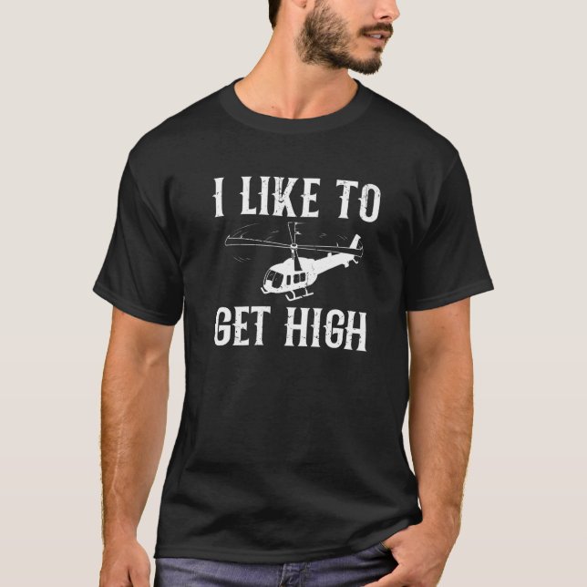 Mens Helicopter Flying Heli Pilot Ich möchte H erh T-Shirt (Vorderseite)