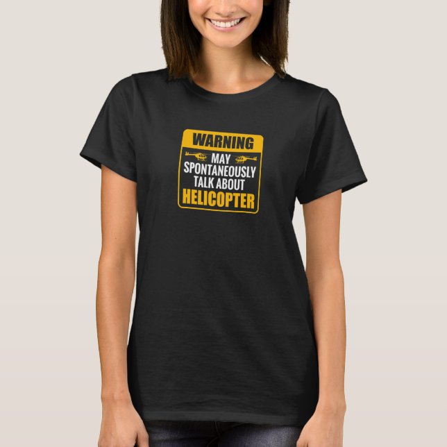 Mens Helicopter Pilot kann spontan über T-Shirt (Vorderseite)