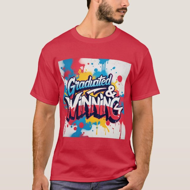 Mens-Hemd "Graduated & Winning" T-Shirt (Vorderseite)