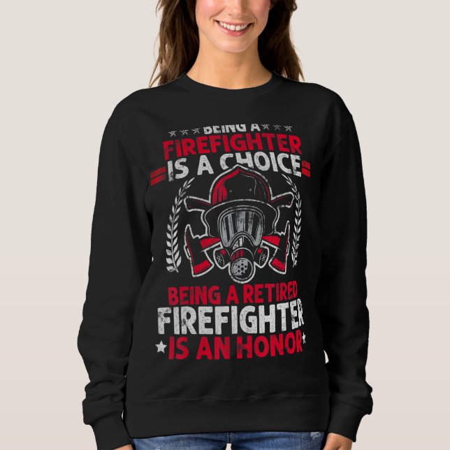 Mens Heroic Fireman Idea Feuerwehrmann ermüdet Feu Sweatshirt (Vorderseite)