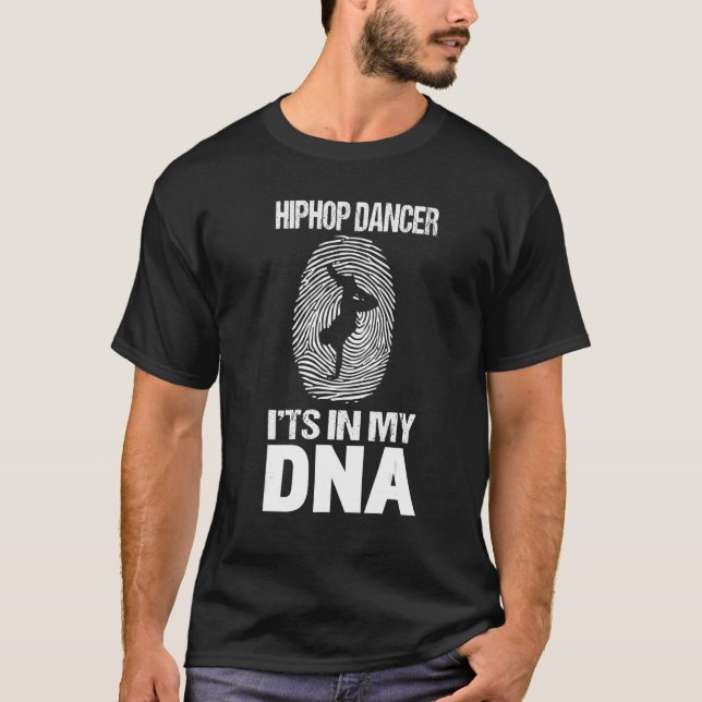 Mens Hiphop Tanz ist in meinem DNA Hiphop Tanz D T-Shirt (Vorderseite)