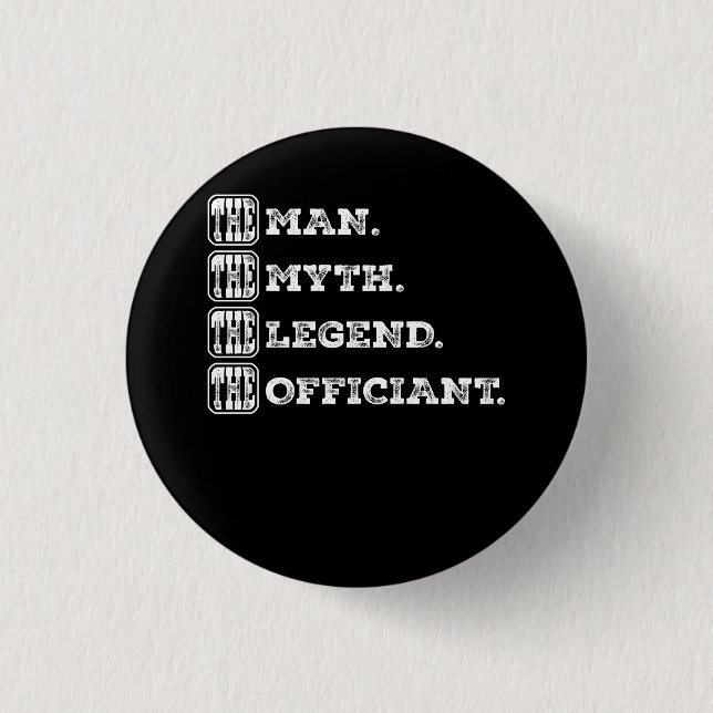 Mens Hochzeitoffizier Ehefrau des Mannes Button (Vorderseite)