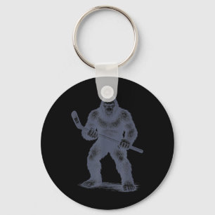 Mens Hockey Bigfoot Youth Boys Field Hockey Player Schlüsselanhänger