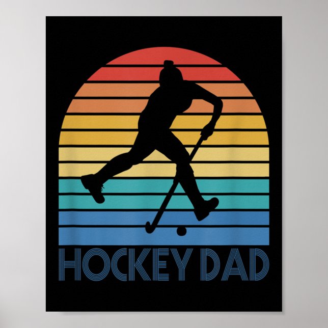 Mens Hockey Dad Field Hockey Player Father Coach V Poster (Vorne)