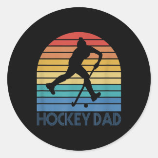 Mens Hockey Dad Field Hockey Player Father Coach V Runder Aufkleber