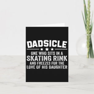 Mens Hockey Dadsicle Abbildung Skaten-Vater einer Karte