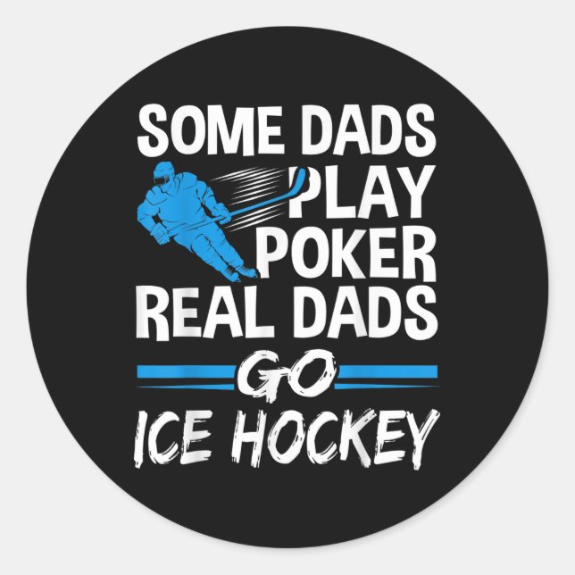 Mens Hockey Gifts And Field Hockey Design Ice Dad  Runder Aufkleber (Vorderseite)