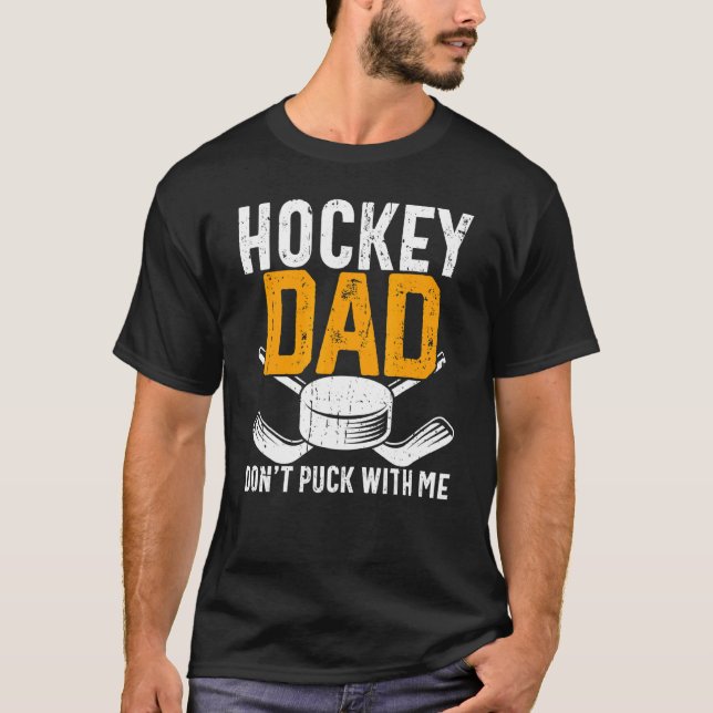 Mens Hockey Vater nicht mit meinem Eishockey-Vater T-Shirt (Vorderseite)