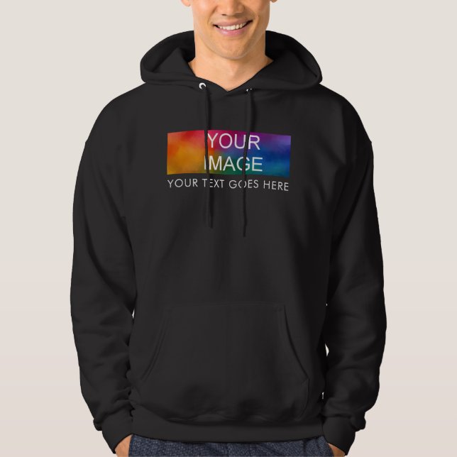 Mens Hoodie Custom Fügen Sie hier Ihren Text für I (Vorderseite)