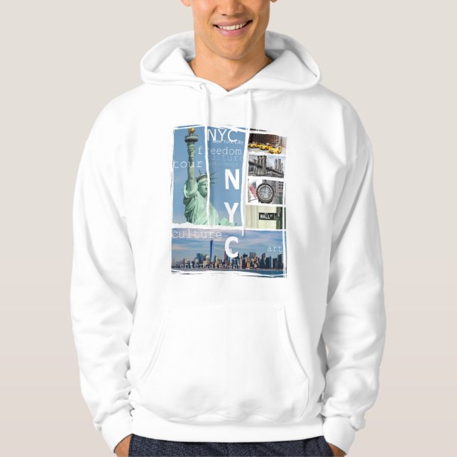 Mens Hoodies Nyc Brooklyn Bridge Manhattan (Vorderseite)