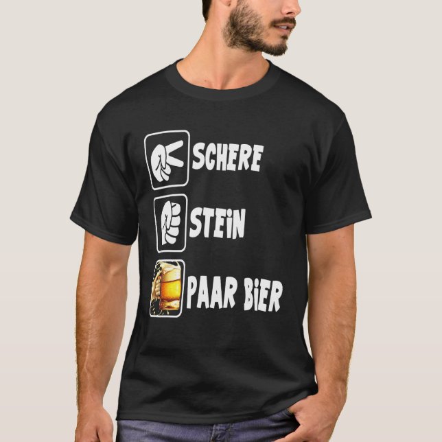 Mens Hops Malzoutfit Alcohol Barrel Bierschere T-Shirt (Vorderseite)