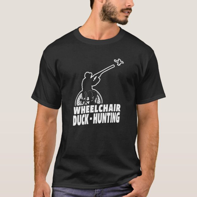 Mens Hunter Rollstuhl Geese Jagd Gänse Ente Hunt T-Shirt (Vorderseite)
