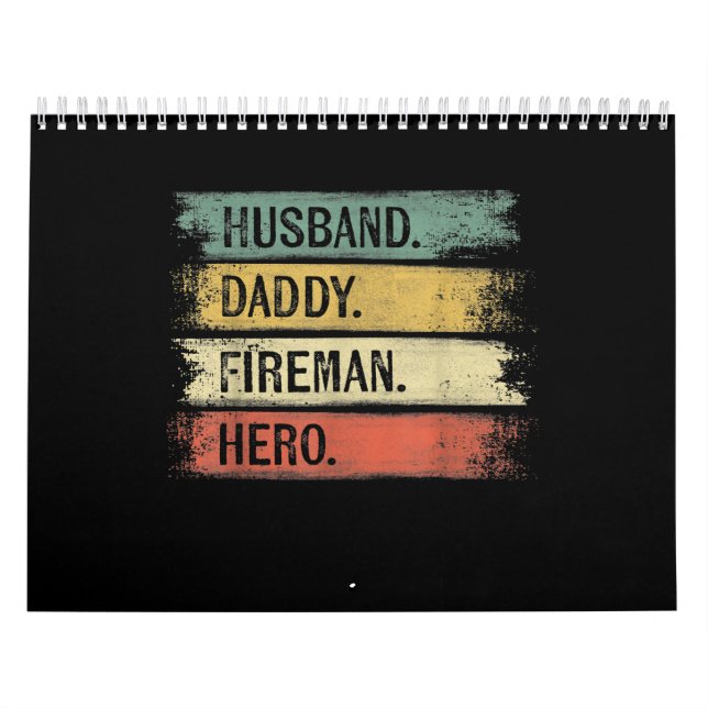 Mens Husband Daddy Fireman Hermann Feuerwehrmann Kalender (Titelbild)