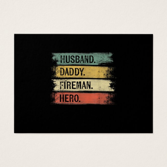 Mens Husband Daddy Fireman Hero Feuerwehrmann (Vorderseite)