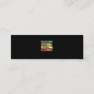 Mens Husband Daddy Fireman Hero Feuerwehrmann Mini Visitenkarte