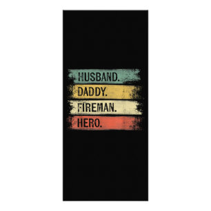 Mens Husband Daddy Fireman Hero Feuerwehrmann Werbekarte