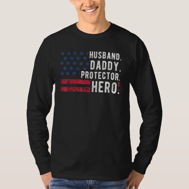 Mens Husband Daddy Protector Hero Apparel Vathers T-Shirt (Vorderseite)