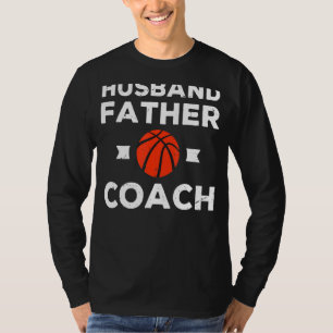 Mens Husband Pater Coach Basketball Vater T-Shirt
