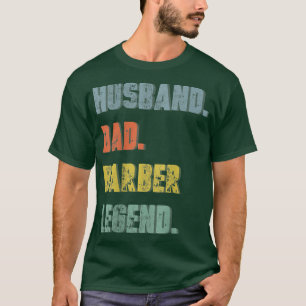 Mens Husband Vater Barber Legend Vintag Vaterschaf T-Shirt