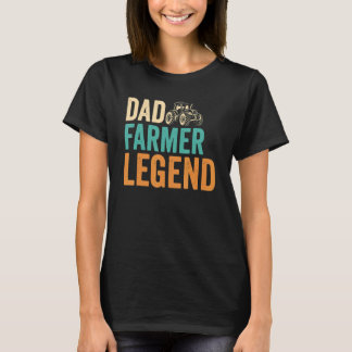 Mens Husband Vater Bauer Legend Vatertag Bauernhof T-Shirt