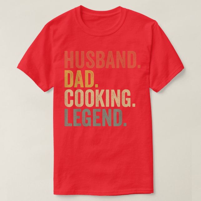 Mens Husband Vater Cooking Legend Funny Cook Koch  T-Shirt (Design vorne)