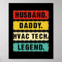 Mens Husband Vater HVAC Tech Legend HVAC Techniker