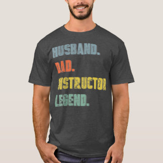 Mens Husband Vater Instructor Legend Vintag Vaters T-Shirt