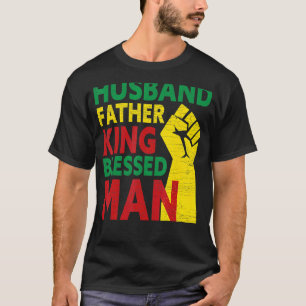 Mens Husband Vater King Seligen Man Black Vater T-Shirt