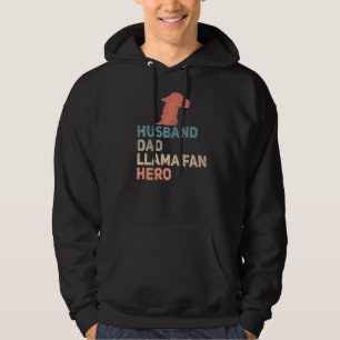 Mens Husband Vater Llama Fan Held für Ihren Lama H Hoodie