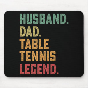 Mens Husband Vater Tischtennis Legend Mousepad
