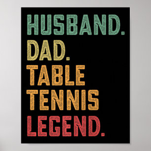 Mens Husband Vater Tischtennis Legend Poster
