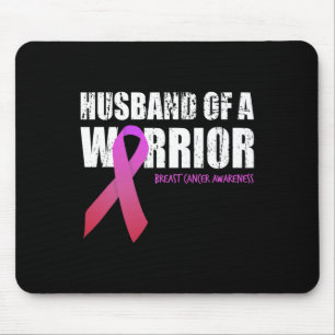 Mens Husbynd eines Kriegers für Brustkrebs Mousepad