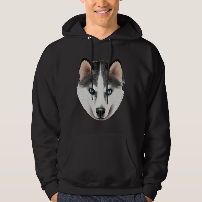 Mens Husky Face Hoodie (Vorderseite)