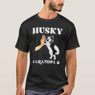 Mens Husky Grandpa Dog Vater T-Shirt