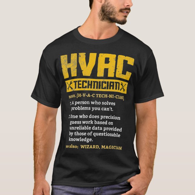 Mens HVAC Tech T-Shirt Neuer Techniker (Vorderseite)