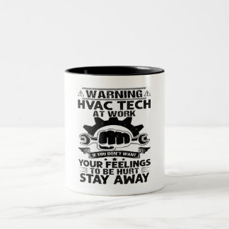 Mens Hvac Technician Cooling Professional Hvac Tec Zweifarbige Tasse