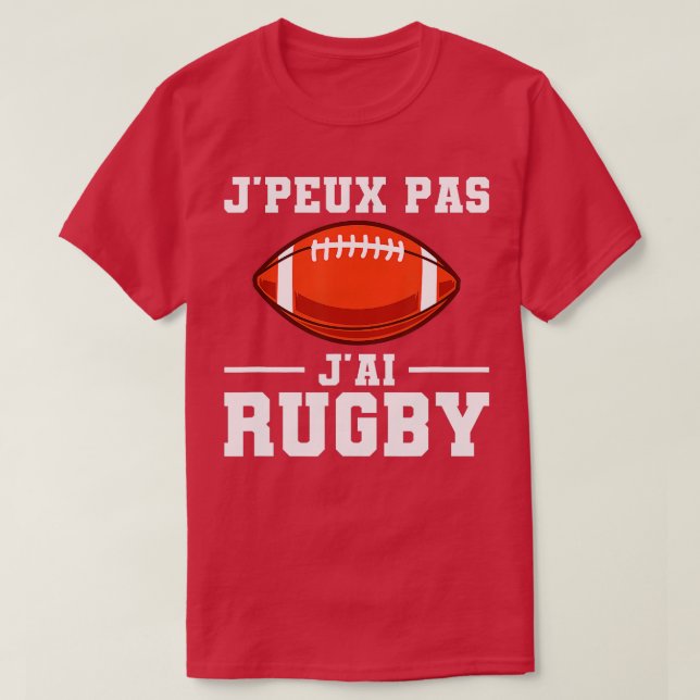 Mens I Cant I habe Rugby Rugbyman T-Shirt (Design vorne)