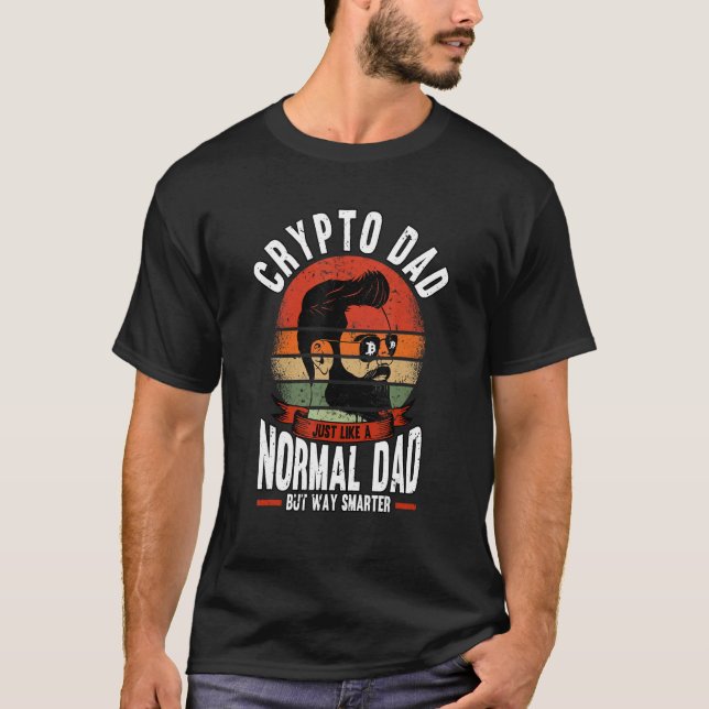 Mens I Crypto Vater wie ein normaler Vater Trading T-Shirt (Vorderseite)
