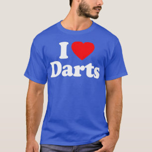 Mens I Liebe Darts Heart Souvenir Funny T-Shirt