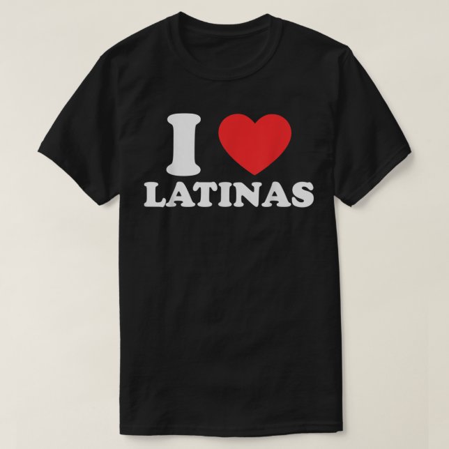 Mens I Liebe I Heart Latinas Tshirt Funny Red Hear (Design vorne)