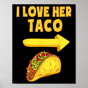 Mens I Liebe Ihr Taco Funny Matching Couple Cinco Poster