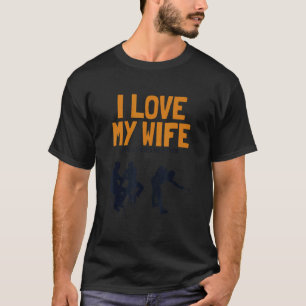 Mens I Liebe Meine Ehefrau Pool Balls Pool Snooker T-Shirt