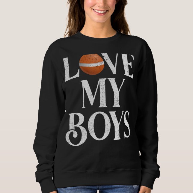 Mens I Liebe My Boys Croquet Croquet Vater Vater Sweatshirt (Vorderseite)