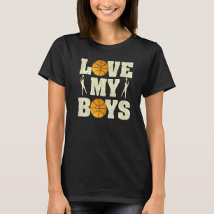Mens I Liebe My Boys Netball Vatertag Netball T-Shirt