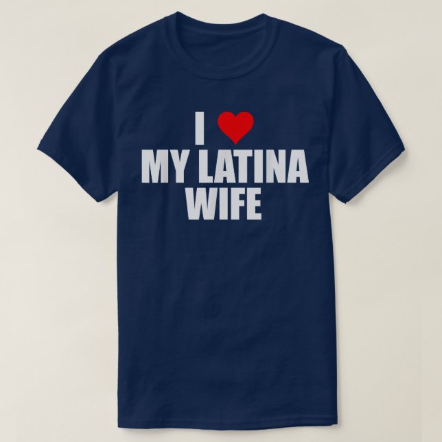 Mens I Liebe My Latina Ehefrau Niedliche Ehemann M T-Shirt (Design vorne)