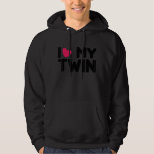 Mens I Liebe My Twin Ich höre meine Zwillingsfamil Hoodie