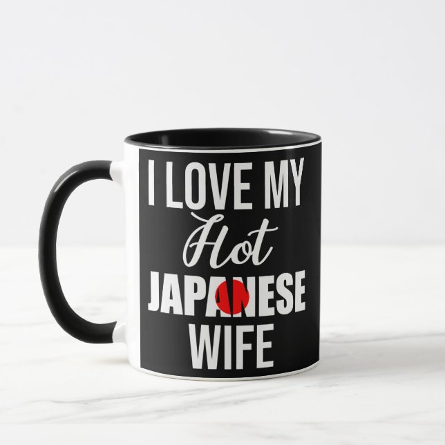 Mens I Love My Hot Japanese Wife Valentines Day  Tasse (Links)