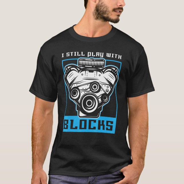 Mens I play with Blocks Turbo Tuner T-Shirt (Vorderseite)