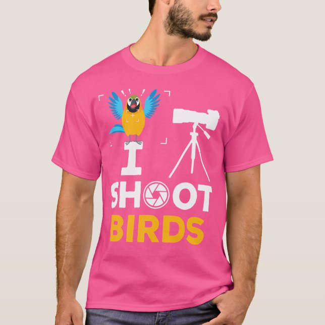 Mens I Shoot Birds - Funny Photographer Bird Photo T-Shirt (Vorderseite)