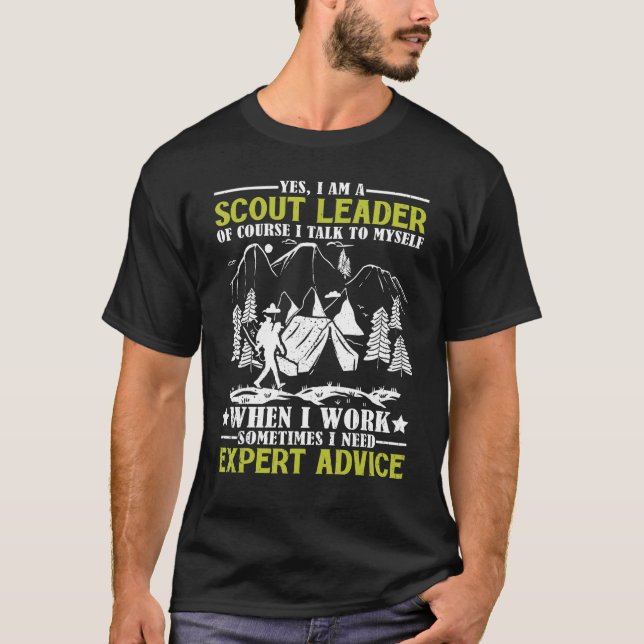 Mens I talk to myself SPL Scout Leaders boys scout T-Shirt (Vorderseite)